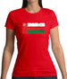 Oman Grunge Style Flag Womens T-Shirt