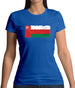 Oman Grunge Style Flag Womens T-Shirt