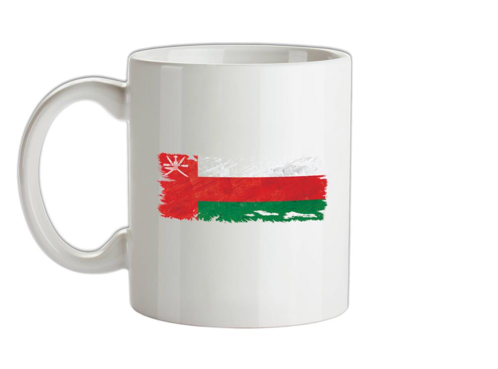 Oman Grunge Style Flag Ceramic Mug