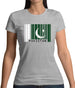 Pakistan Barcode Style Flag Womens T-Shirt