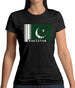 Pakistan Barcode Style Flag Womens T-Shirt