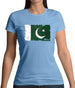 Pakistan Grunge Style Flag Womens T-Shirt