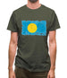 Palau Grunge Style Flag Mens T-Shirt