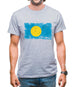 Palau Grunge Style Flag Mens T-Shirt