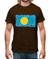 Palau Grunge Style Flag Mens T-Shirt