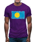 Palau Grunge Style Flag Mens T-Shirt