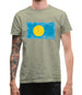 Palau Grunge Style Flag Mens T-Shirt