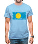 Palau Grunge Style Flag Mens T-Shirt