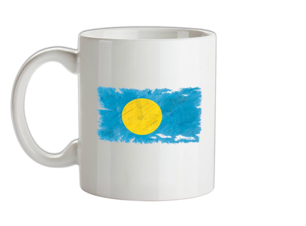 Palau Grunge Style Flag Ceramic Mug