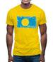 Palau Grunge Style Flag Mens T-Shirt