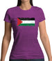 Palestine Grunge Style Flag Womens T-Shirt