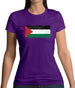 Palestine Grunge Style Flag Womens T-Shirt