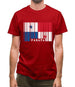 Panama Barcode Style Flag Mens T-Shirt