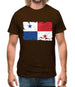 Panama Grunge Style Flag Mens T-Shirt