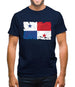 Panama Grunge Style Flag Mens T-Shirt