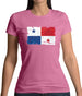 Panama Grunge Style Flag Womens T-Shirt