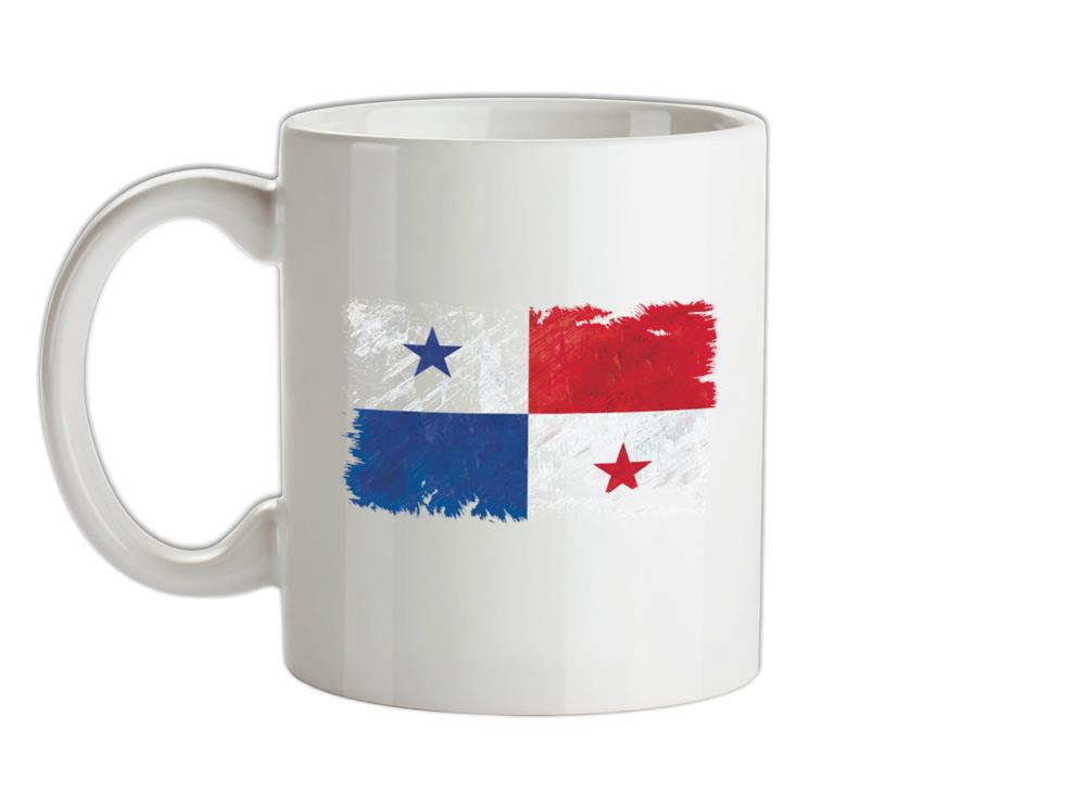 Panama Grunge Style Flag Ceramic Mug