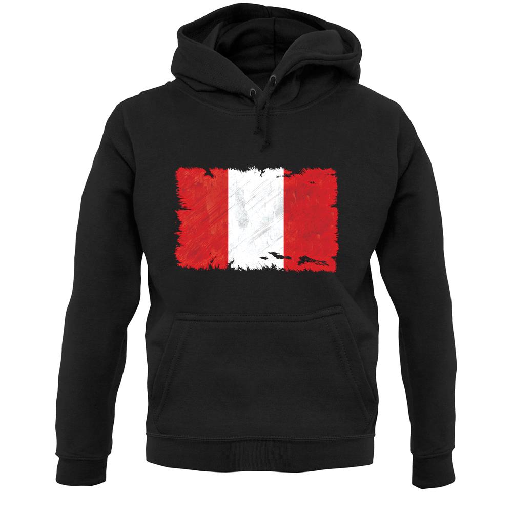 Peru Grunge Style Flag Unisex Hoodie