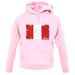 Peru Grunge Style Flag unisex hoodie