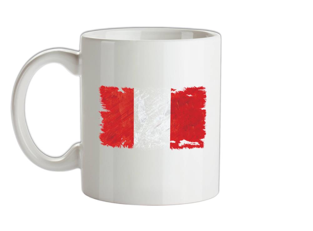 Peru Grunge Style Flag Ceramic Mug