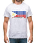 Philippines Barcode Style Flag Mens T-Shirt