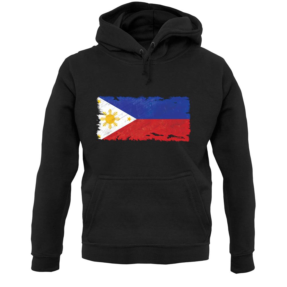 Philippines Grunge Style Flag Unisex Hoodie