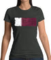 Qatar Grunge Style Flag Womens T-Shirt