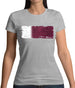 Qatar Grunge Style Flag Womens T-Shirt