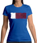 Qatar Grunge Style Flag Womens T-Shirt