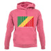Republic Of The Congo Barcode Style Flag unisex hoodie