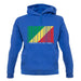 Republic Of The Congo Barcode Style Flag unisex hoodie