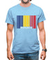 Romania Barcode Style Flag Mens T-Shirt