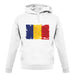 Romania Grunge Style Flag unisex hoodie