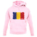 Romania Grunge Style Flag unisex hoodie