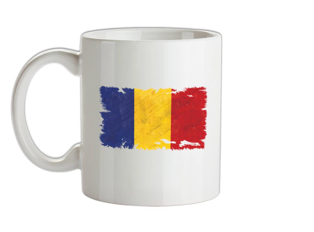 Romania Grunge Style Flag Ceramic Mug