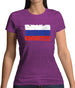 Russia Grunge Style Flag Womens T-Shirt