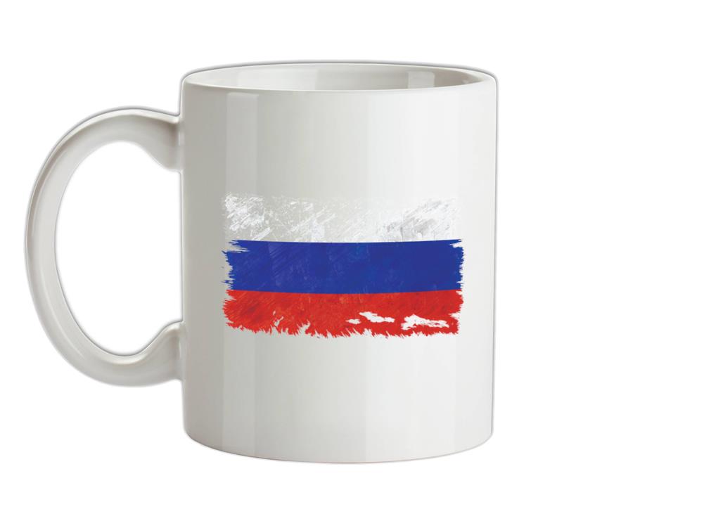 Russia Grunge Style Flag Ceramic Mug