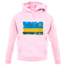 Rwanda Grunge Style Flag unisex hoodie