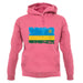 Rwanda Grunge Style Flag unisex hoodie