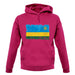 Rwanda Grunge Style Flag unisex hoodie