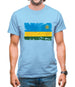 Rwanda Grunge Style Flag Mens T-Shirt