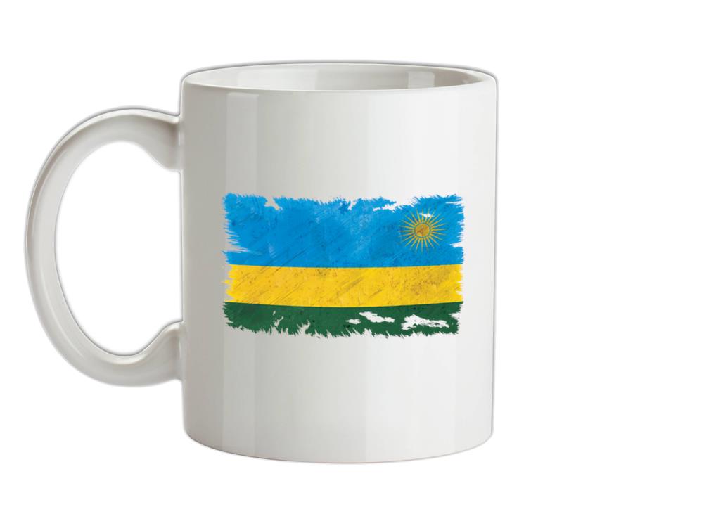 Rwanda Grunge Style Flag Ceramic Mug