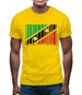 Saint Kitts And Nevis Barcode Style Flag Mens T-Shirt