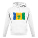 Saint Vincent And The Grenadines Grunge Style Flag unisex hoodie