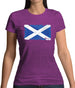 Scotland Grunge Style Flag Womens T-Shirt