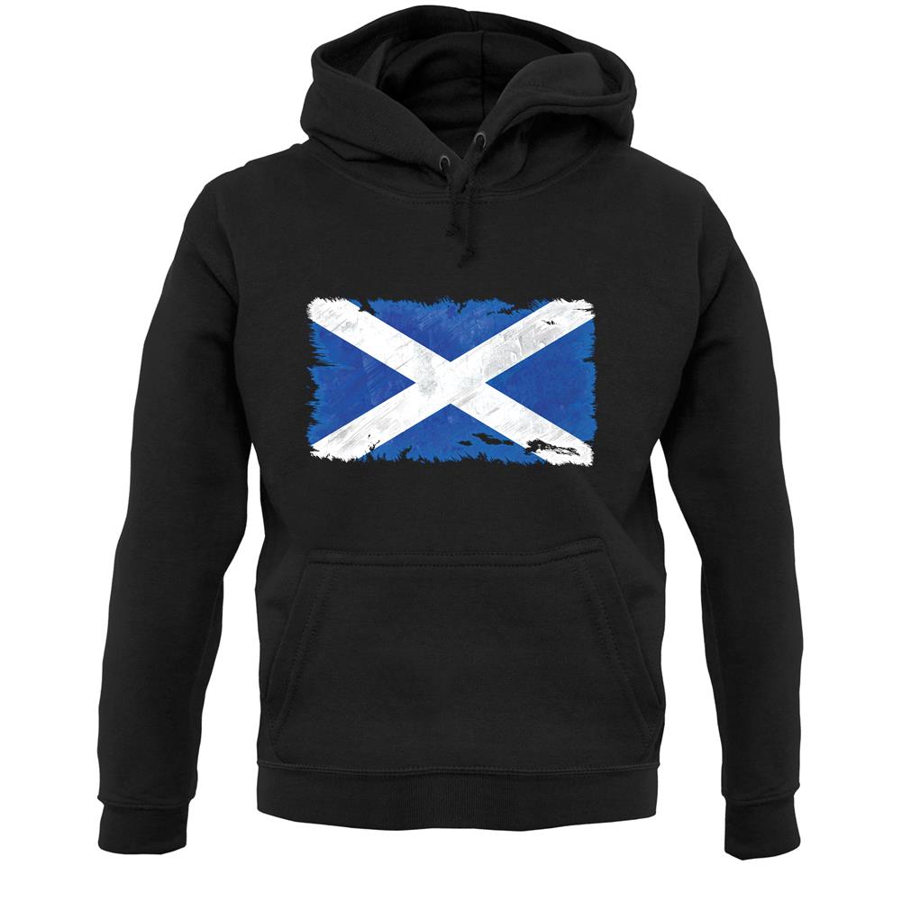 Scotland Grunge Style Flag Unisex Hoodie