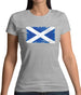 Scotland Grunge Style Flag Womens T-Shirt