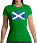 Scotland Grunge Style Flag Womens T-Shirt