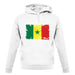 Senegal Grunge Style Flag unisex hoodie