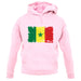 Senegal Grunge Style Flag unisex hoodie